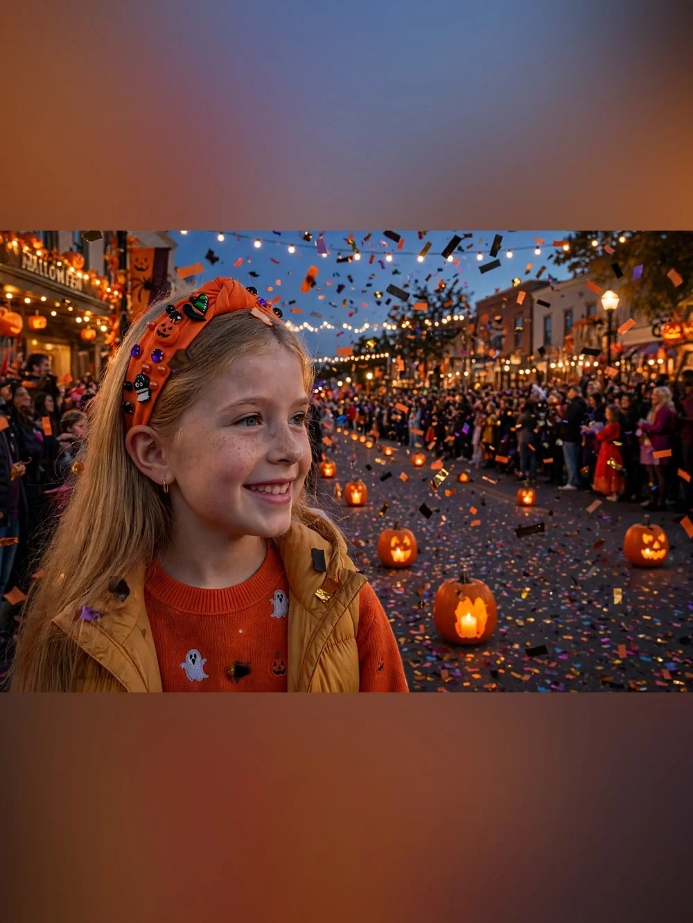 Ivyu Orange Embellished Halloween Headband